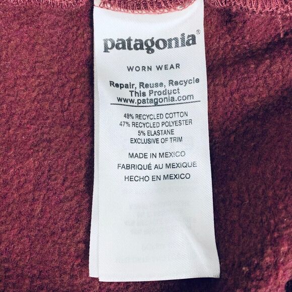 Patagonia Fitz Roy Bear Uprisal Hoodie Women Small Maroon 39556 EUC - Picture 5 of 7